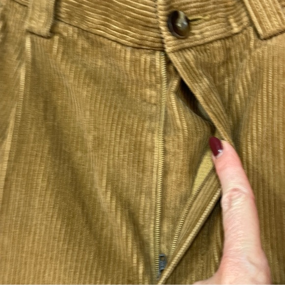 LL Bean corduroy Classic Fit BROWN Pleated brown Pants 502835 SIZE 34x34 Cotton - Picture 13 of 16